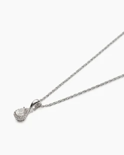 Anhänger mit Zirkon + Kette