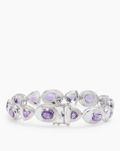 Armband mit Amethyst und Emaille-Lack