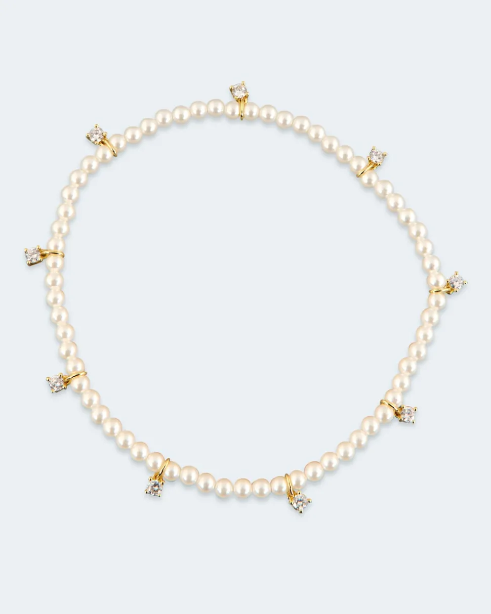 Armband mit Perlen und Zirkonia