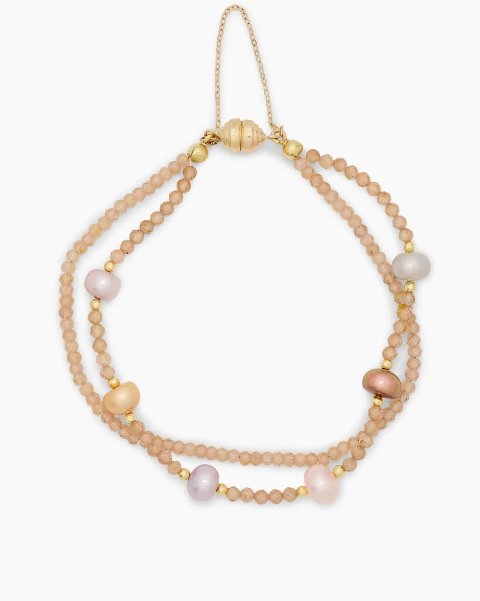 Armband mit SWZ-Perlen, Zirkon & Hämatit