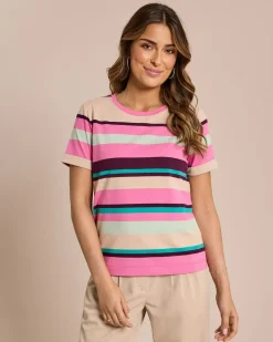 Basic Shirt mit Streifen