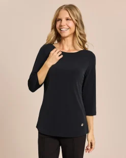 Basic Shirt mit U-Boot Ausschnitt