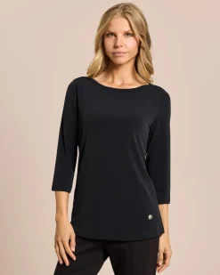 Basic Shirt mit U-Boot Ausschnitt