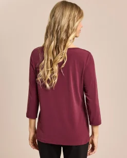Basic Shirt mit U-Boot Ausschnitt