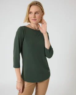 Basic-Shirt mit U-Boot-Ausschnitt
