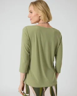 Basic-Shirt mit U-Boot-Ausschnitt