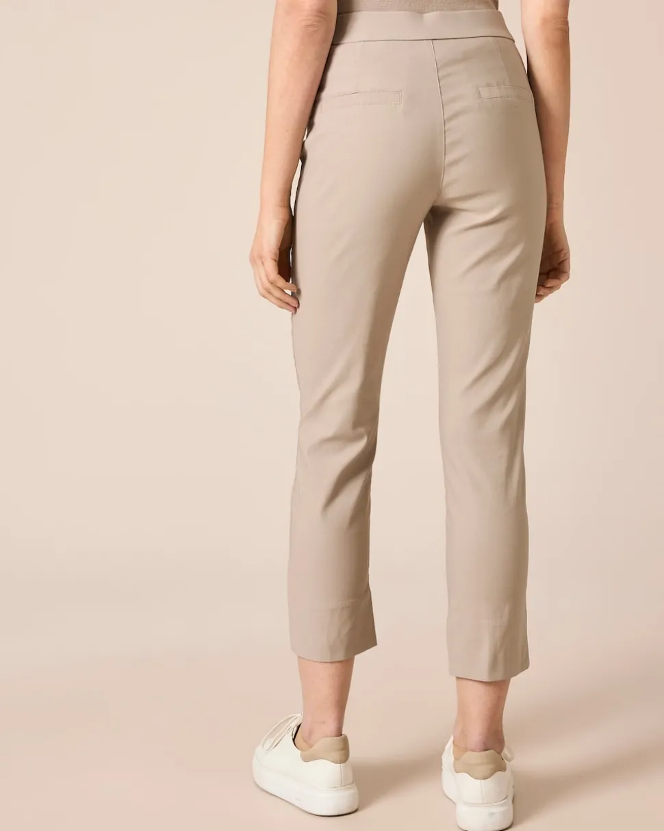 Bengalin Hose cropped, kleine Schlitz