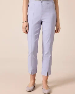 Bengalin Hose cropped, kleine Schlitz