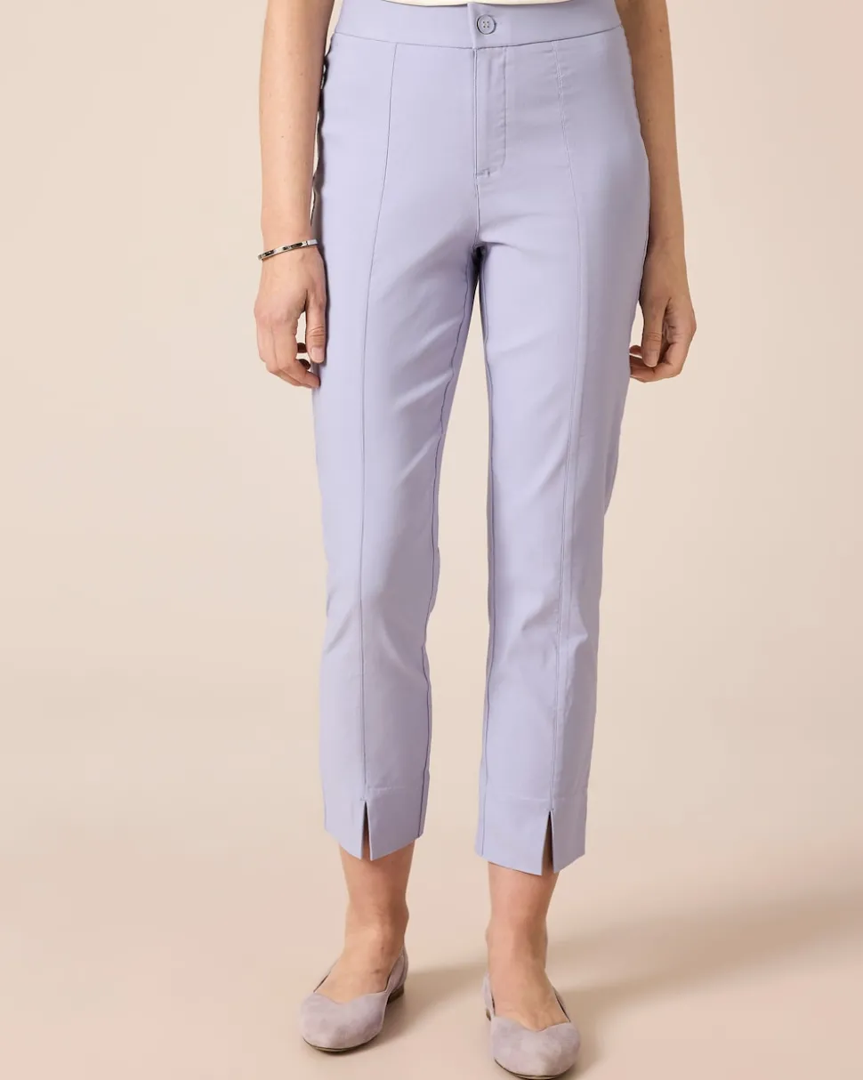 Bengalin Hose cropped, kleine Schlitz