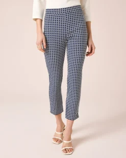 Bengalin-Schlupfhose cropped mit Karodruck