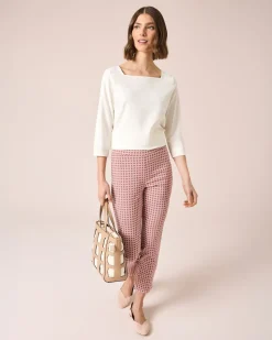 Bengalin-Schlupfhose cropped mit Karodruck
