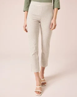 Bengalin-Schlupfhose cropped mit Karodruck