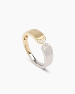 Bicolor-Brillantring 0,10 ct