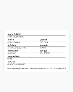Bicolor-Brillantring 0,10 ct