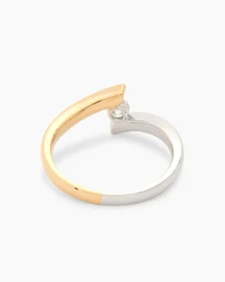 Bicolor-Brillantring 0,20 ct