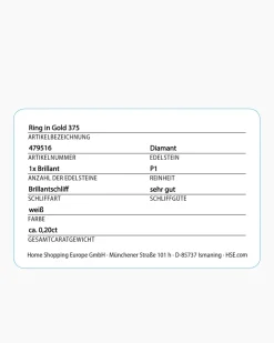 Bicolor-Brillantring 0,20 ct