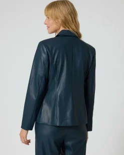 Blazer aus Lederimitat