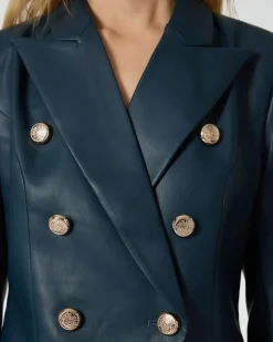 Blazer aus Lederimitat