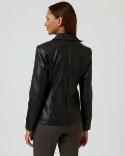 Blazer aus Lederimitat
