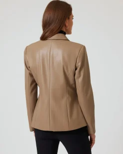 Blazer aus Lederimitat