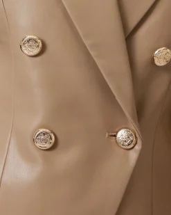 Blazer aus Lederimitat