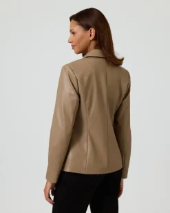 Blazer aus Lederimitat