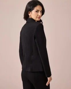 Blazer aus Velourslederimitat & Ponte di Roma