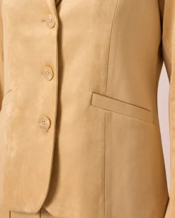Blazer aus Velourslederimitat & Ponte di Roma