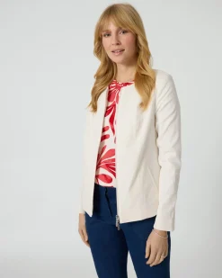Blazerjacke aus Jacquard-Bengalin