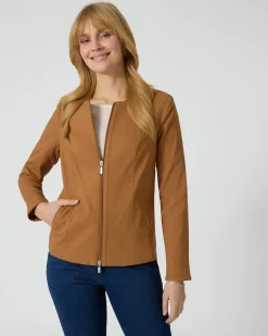 Blazerjacke aus Jacquard-Bengalin