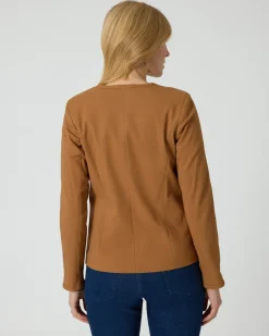 Blazerjacke aus Jacquard-Bengalin