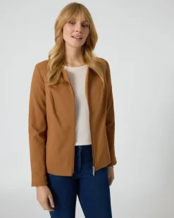 Blazerjacke aus Jacquard-Bengalin