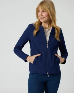 Blazerjacke aus Jacquard-Bengalin