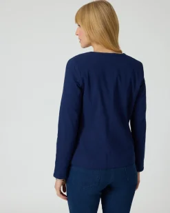 Blazerjacke aus Jacquard-Bengalin