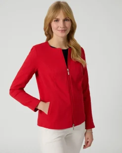Blazerjacke aus Jacquard-Bengalin
