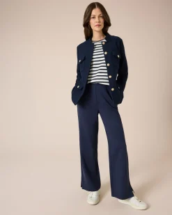 Blazer-Jacke strukturierte Wollmischung