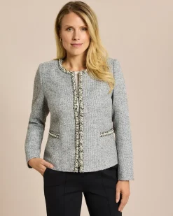 Blazer mit Perlendeko