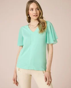 Bluse mit Flügelärmel