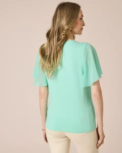 Bluse mit Flügelärmel