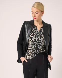 Blusenshirt mit Jaguar-Print