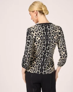 Blusenshirt mit Jaguar-Print