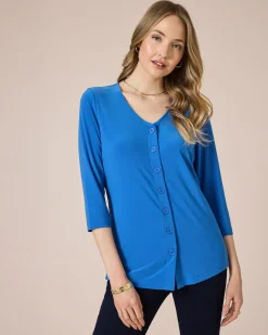 Blusenshirt mit Knopfleiste