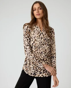 Blusenshirt mit Leodruck