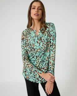 Blusenshirt mit Leodruck