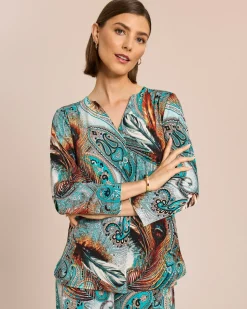 Blusenshirt mit Paisleydruck