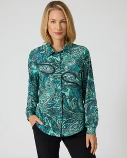 Blusenshirt mit Paisley-Druck