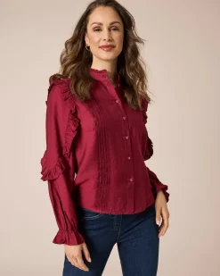 Blusenshirt mit Rüschenärmeln