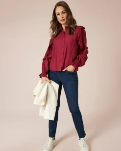 Blusenshirt mit Rüschenärmeln
