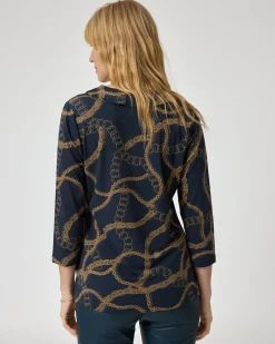 Blusenshirt "Woman Deluxe" mit Kettenprint