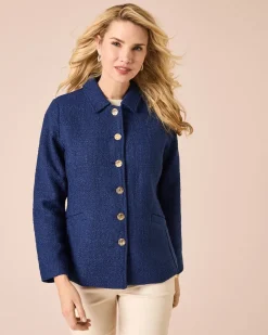 Bouclé-Blazerjacke